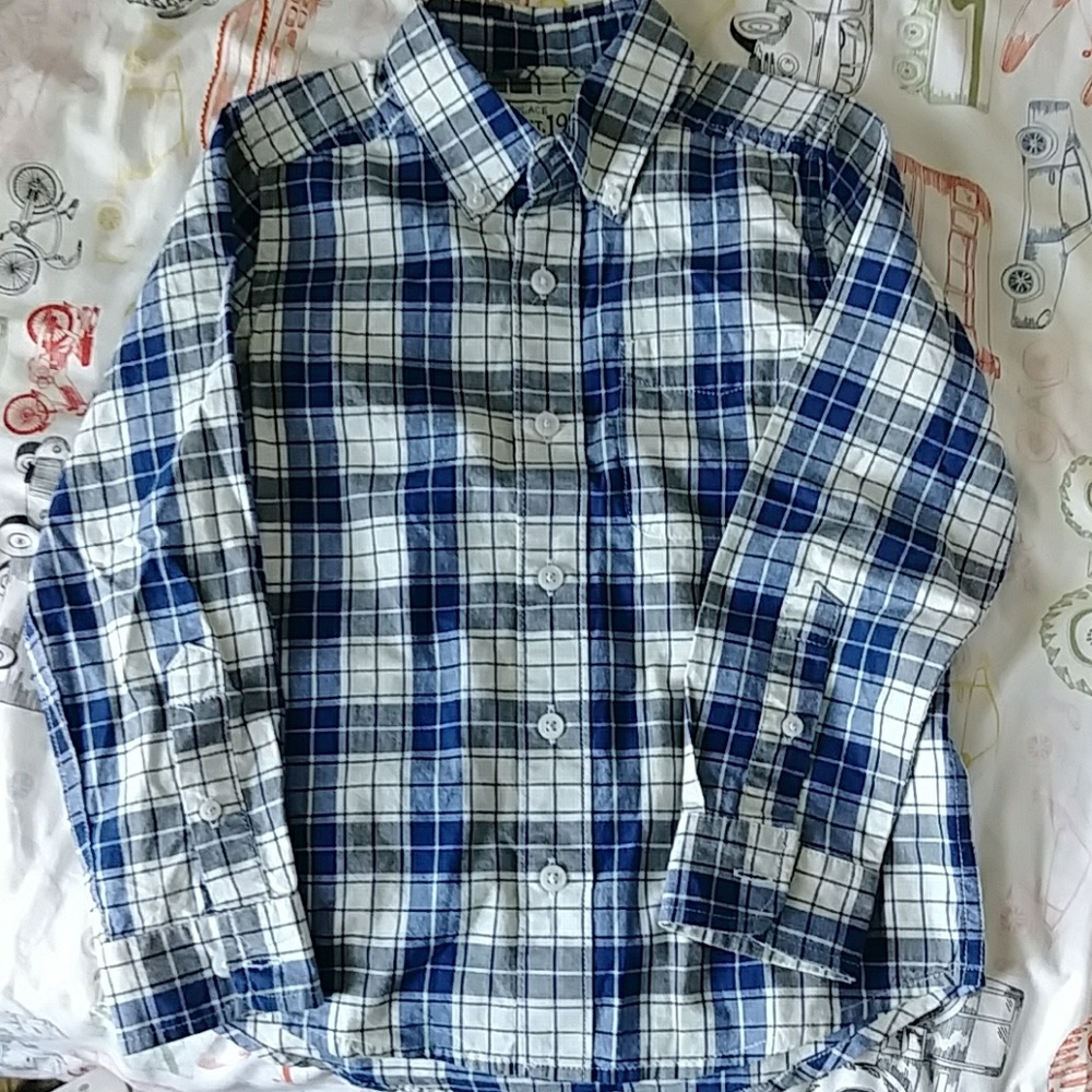 Children's Place Plaid Button Shirt Small 5 / 6
